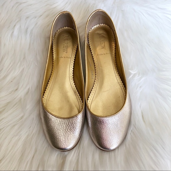 metallic gold flats